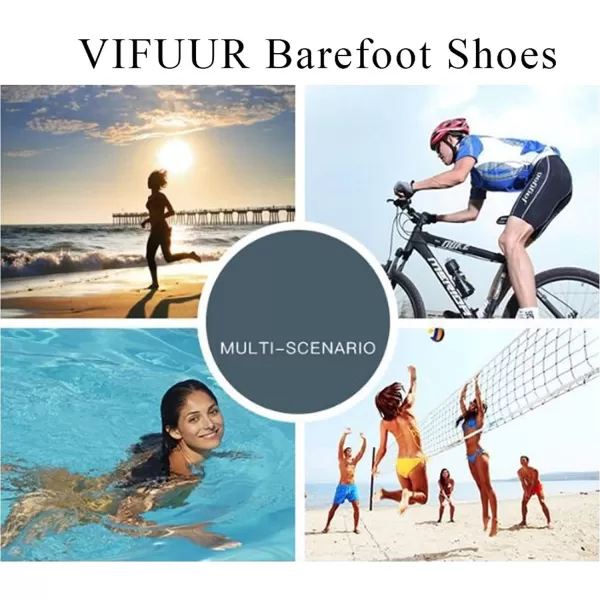 VIFUUR Water Sports Shoes Barefoot Quick-Dry Aqua Yoga Socks Slip-on for Men Women