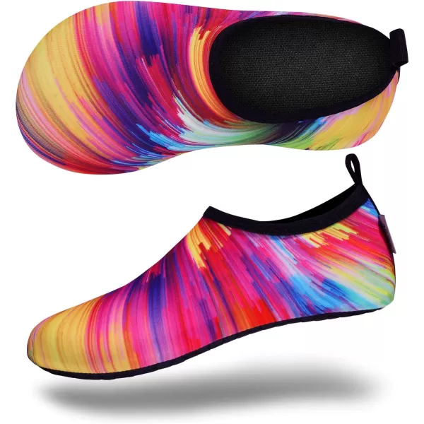 VIFUUR Water Sports Shoes Barefoot Quick-Dry Aqua Yoga Socks Slip-on for Men Women