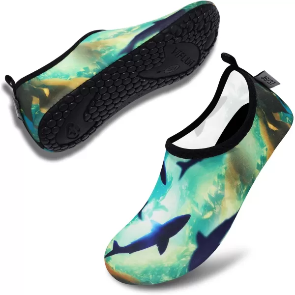 VIFUUR Water Sports Shoes Barefoot Quick-Dry Aqua Yoga Socks Slip-on for Men Women