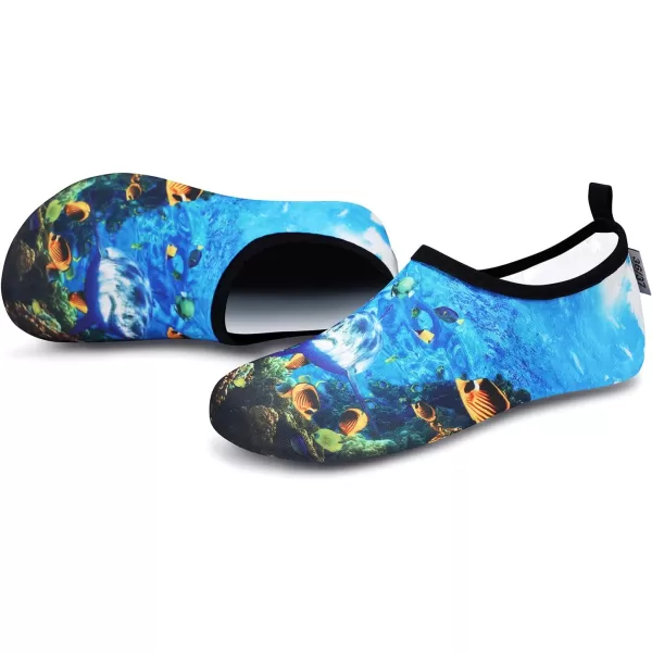 VIFUUR Water Sports Shoes Barefoot Quick-Dry Aqua Yoga Socks Slip-on for Men Women
