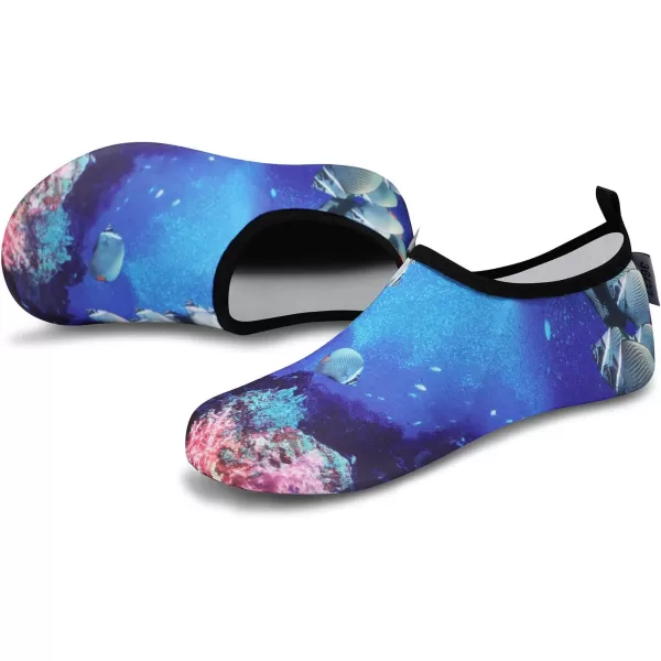 VIFUUR Water Sports Shoes Barefoot Quick-Dry Aqua Yoga Socks Slip-on for Men Women