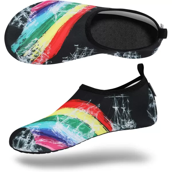 VIFUUR Water Sports Shoes Barefoot Quick-Dry Aqua Yoga Socks Slip-on for Men Women