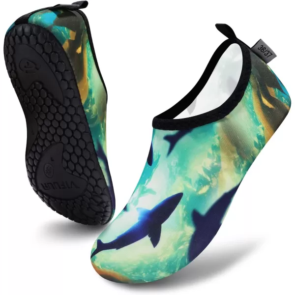VIFUUR Water Sports Shoes Barefoot Quick-Dry Aqua Yoga Socks Slip-on for Men Women