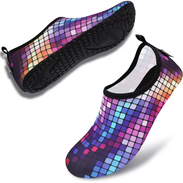 VIFUUR Water Sports Shoes Barefoot Quick-Dry Aqua Yoga Socks Slip-on for Men Women