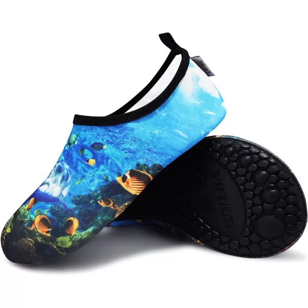 VIFUUR Water Sports Shoes Barefoot Quick-Dry Aqua Yoga Socks Slip-on for Men Women