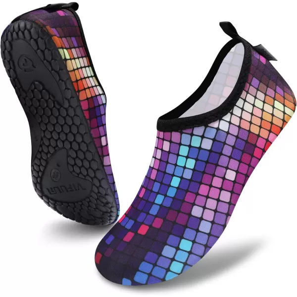 VIFUUR Water Sports Shoes Barefoot Quick-Dry Aqua Yoga Socks Slip-on for Men Women