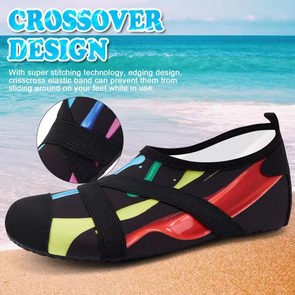 VIFUUR Womens Mens Water Shoes Barefoot Quick Dry Aqua Socks for Beach Swim Yoga Outdoor Sports