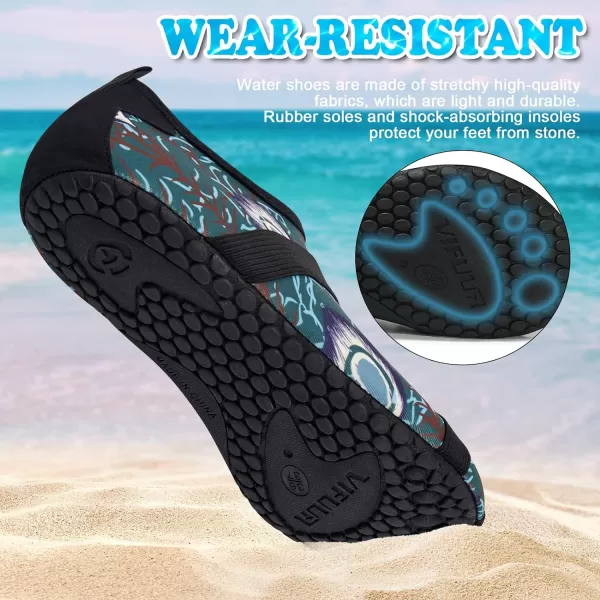 VIFUUR Womens Mens Water Shoes Barefoot Quick Dry Aqua Socks for Beach Swim Yoga Outdoor Sports