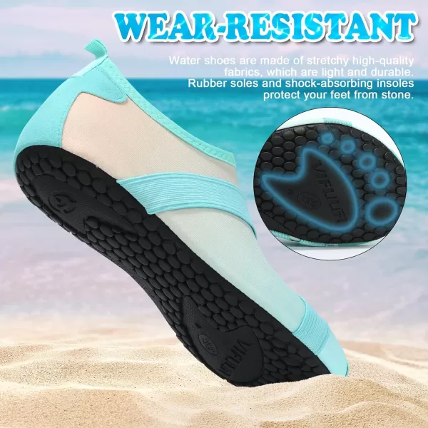 VIFUUR Womens Mens Water Shoes Barefoot Quick Dry Aqua Socks for Beach Swim Yoga Outdoor Sports