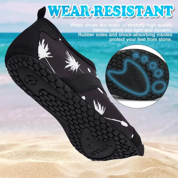 VIFUUR Womens Mens Water Shoes Barefoot Quick Dry Aqua Socks for Beach Swim Yoga Outdoor Sports