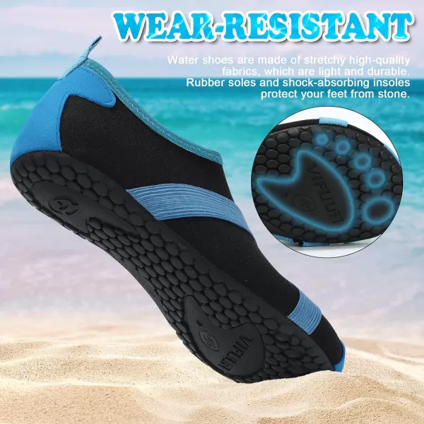 VIFUUR Womens Mens Water Shoes Barefoot Quick Dry Aqua Socks for Beach Swim Yoga Outdoor Sports