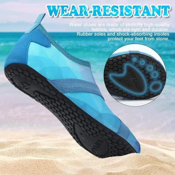 VIFUUR Womens Mens Water Shoes Barefoot Quick Dry Aqua Socks for Beach Swim Yoga Outdoor Sports