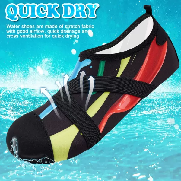 VIFUUR Womens Mens Water Shoes Barefoot Quick Dry Aqua Socks for Beach Swim Yoga Outdoor Sports