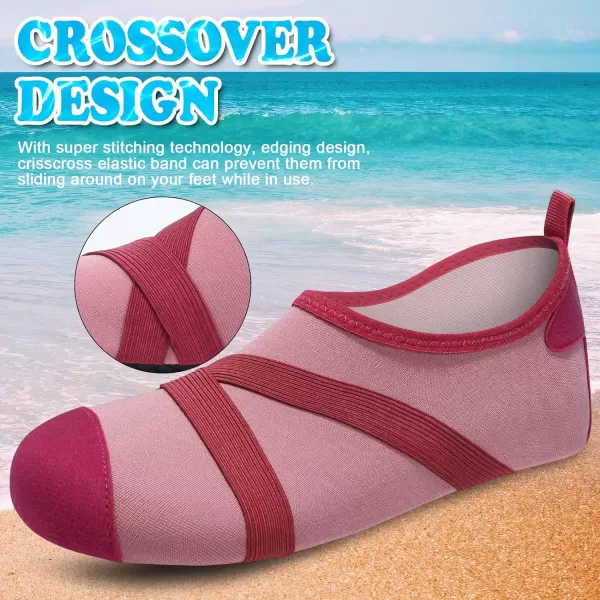 VIFUUR Womens Mens Water Shoes Barefoot Quick Dry Aqua Socks for Beach Swim Yoga Outdoor Sports