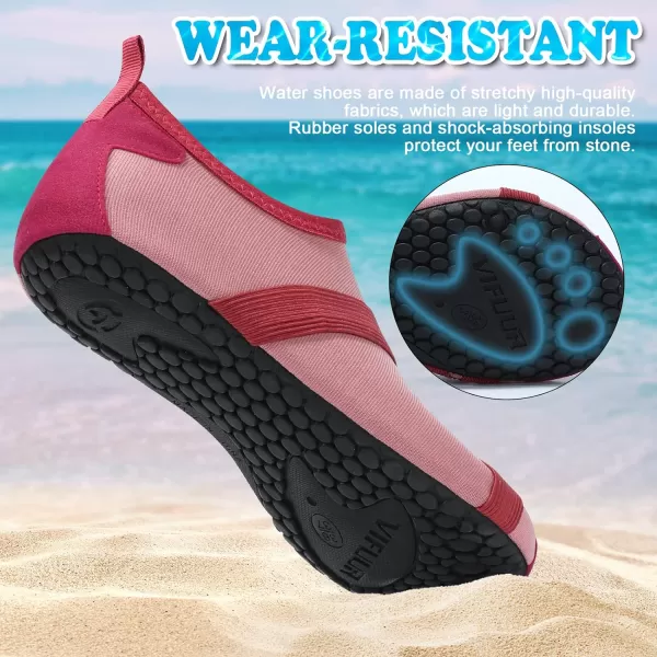 VIFUUR Womens Mens Water Shoes Barefoot Quick Dry Aqua Socks for Beach Swim Yoga Outdoor Sports