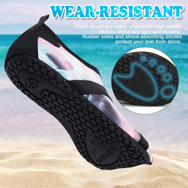 VIFUUR Womens Mens Water Shoes Barefoot Quick Dry Aqua Socks for Beach Swim Yoga Outdoor Sports