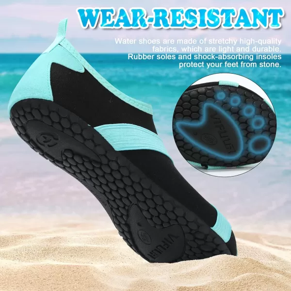 VIFUUR Womens Mens Water Shoes Barefoot Quick Dry Aqua Socks for Beach Swim Yoga Outdoor Sports