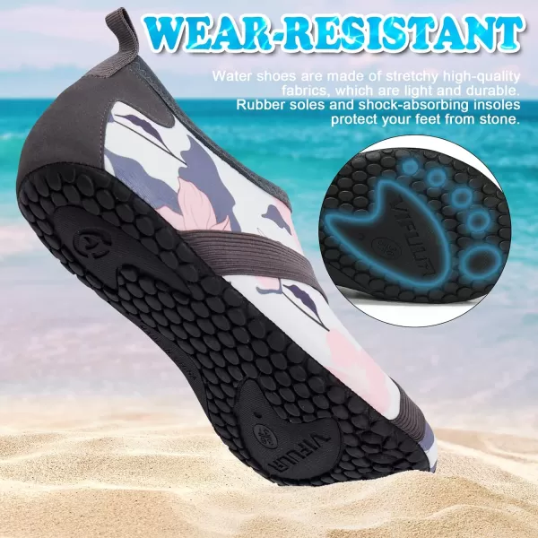 VIFUUR Womens Mens Water Shoes Barefoot Quick Dry Aqua Socks for Beach Swim Yoga Outdoor Sports