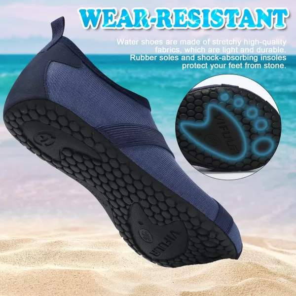VIFUUR Womens Mens Water Shoes Barefoot Quick Dry Aqua Socks for Beach Swim Yoga Outdoor Sports
