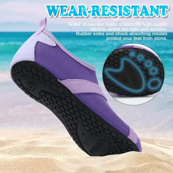 VIFUUR Womens Mens Water Shoes Barefoot Quick Dry Aqua Socks for Beach Swim Yoga Outdoor Sports