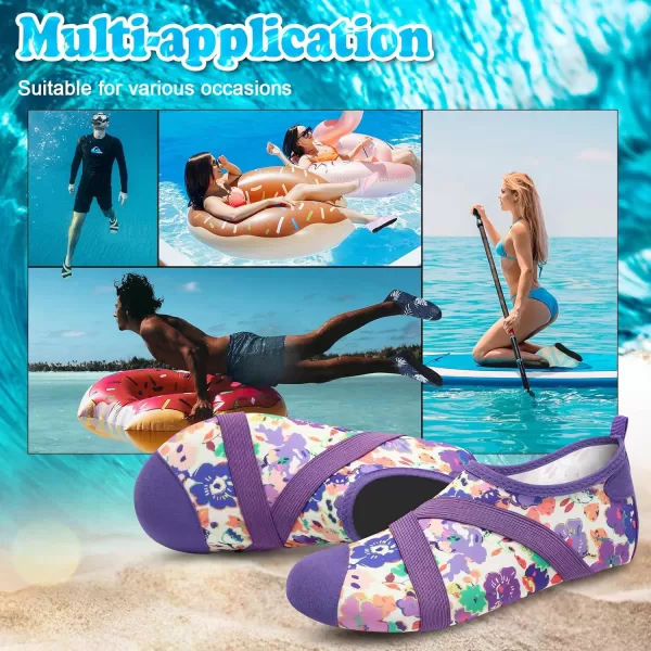VIFUUR Womens Mens Water Shoes Barefoot Quick Dry Aqua Socks for Beach Swim Yoga Outdoor Sports