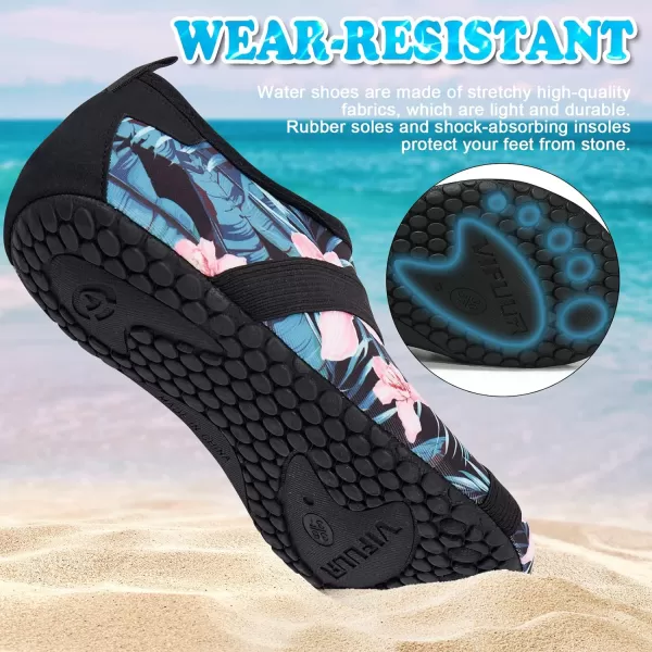 VIFUUR Womens Mens Water Shoes Barefoot Quick Dry Aqua Socks for Beach Swim Yoga Outdoor Sports