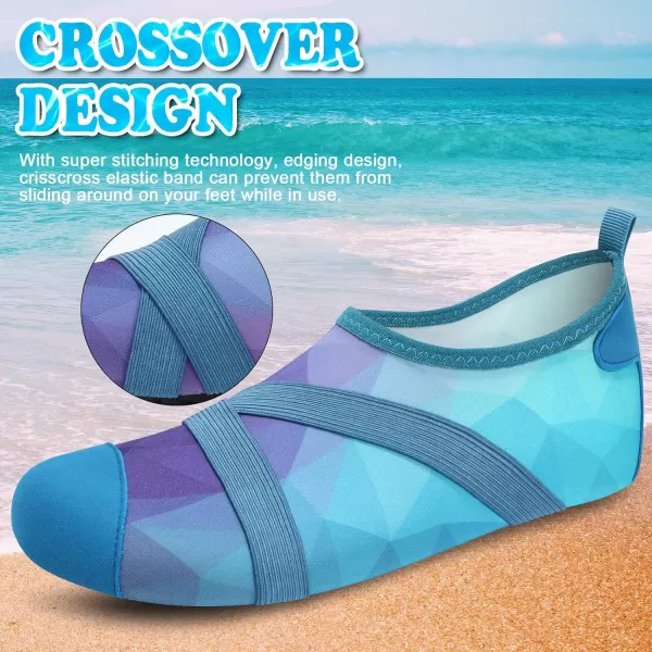 VIFUUR Womens Mens Water Shoes Barefoot Quick Dry Aqua Socks for Beach Swim Yoga Outdoor Sports