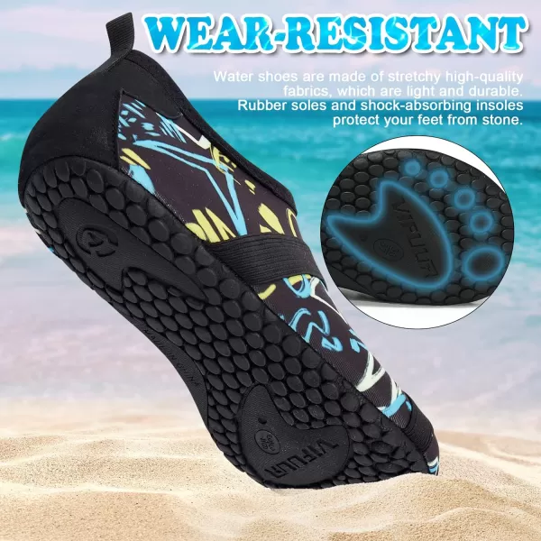 VIFUUR Womens Mens Water Shoes Barefoot Quick Dry Aqua Socks for Beach Swim Yoga Outdoor Sports