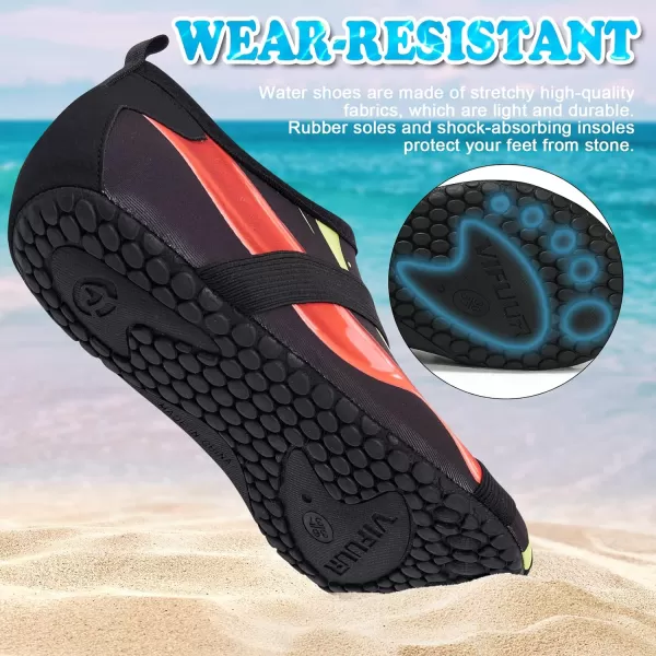 VIFUUR Womens Mens Water Shoes Barefoot Quick Dry Aqua Socks for Beach Swim Yoga Outdoor Sports