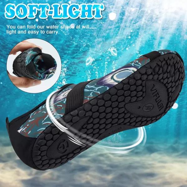 VIFUUR Womens Mens Water Shoes Barefoot Quick Dry Aqua Socks for Beach Swim Yoga Outdoor Sports