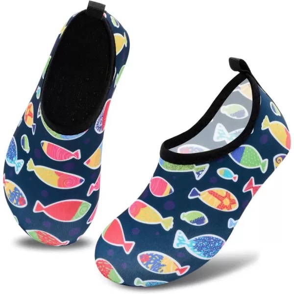 VIFUUR Kids Water Shoes Girls Boys Quick Dry Aqua Socks for Beach Swim Outdoor Sports