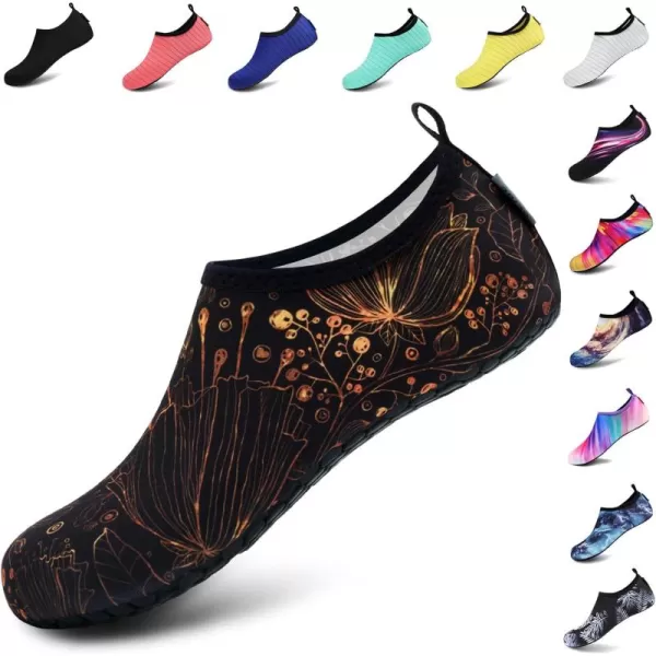 VIFUUR Water Sports Shoes Barefoot Quick-Dry Aqua Yoga Socks Slip-on for Men Women