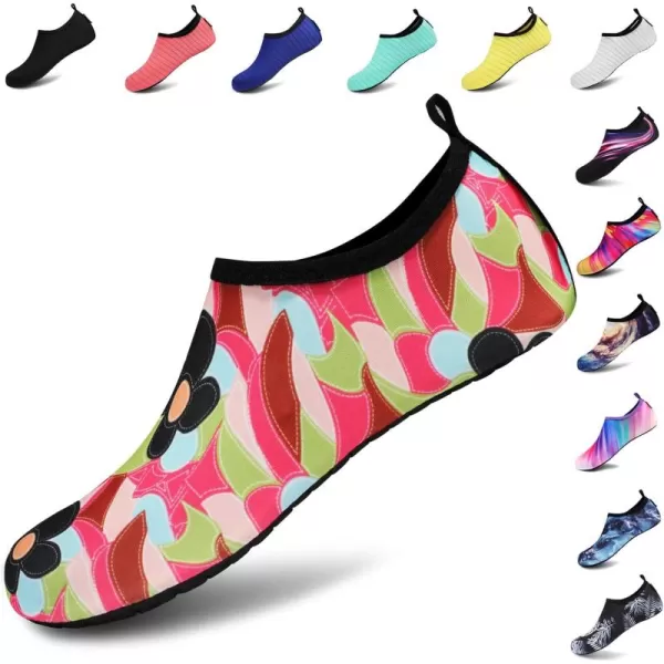 VIFUUR Water Sports Shoes Barefoot Quick-Dry Aqua Yoga Socks Slip-on for Men Women