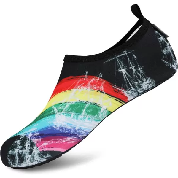 VIFUUR Water Sports Shoes Barefoot Quick-Dry Aqua Yoga Socks Slip-on for Men Women