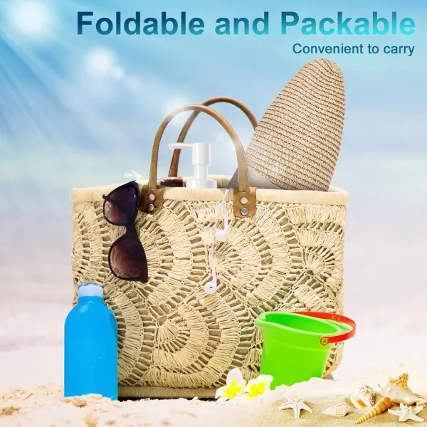 VIFUUR Womens Straw Hats Wide Brim Summer Visor Beach Sun Hat Packable UPF UV Foldable Travel