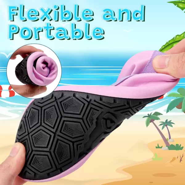 VIFUUR Kids Water Shoes Girls Boys Quick Dry Aqua Socks for Beach Swim Outdoor Sports