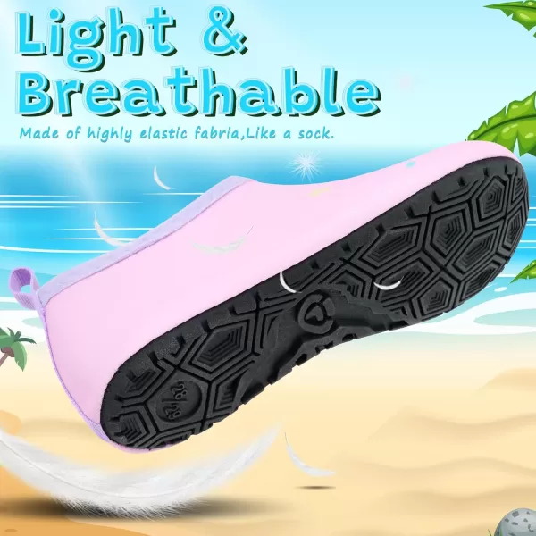 VIFUUR Kids Water Shoes Girls Boys Quick Dry Aqua Socks for Beach Swim Outdoor Sports