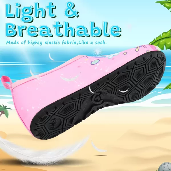 VIFUUR Kids Water Shoes Girls Boys Quick Dry Aqua Socks for Beach Swim Outdoor Sports