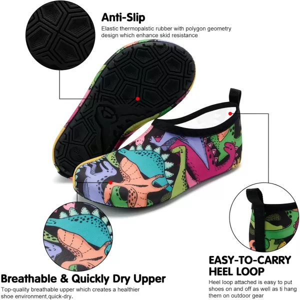 VIFUUR Kids Water Shoes Girls Boys Quick Dry Aqua Socks for Beach Swim Outdoor Sports