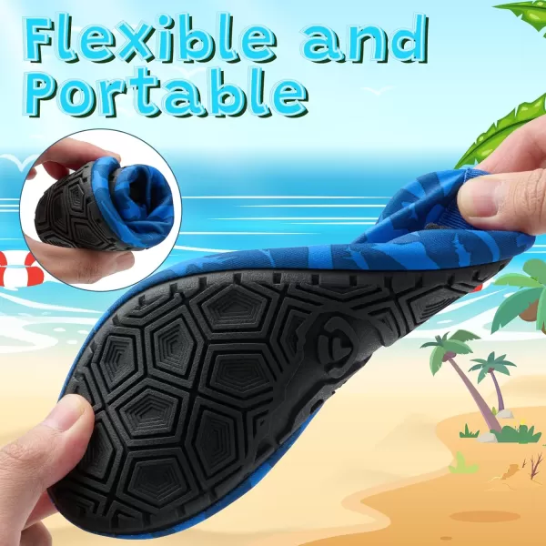 VIFUUR Kids Water Shoes Girls Boys Quick Dry Aqua Socks for Beach Swim Outdoor Sports