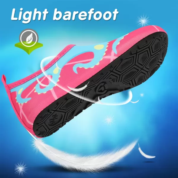 VIFUUR Kids Water Shoes Girls Boys Quick Dry Aqua Socks for Beach Swim Outdoor Sports