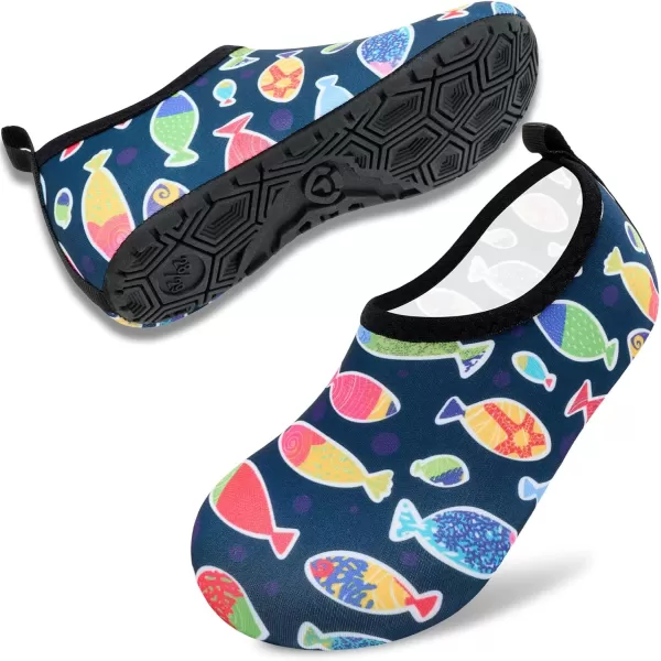 VIFUUR Kids Water Shoes Girls Boys Quick Dry Aqua Socks for Beach Swim Outdoor Sports