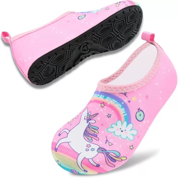 VIFUUR Kids Water Shoes Girls Boys Quick Dry Aqua Socks for Beach Swim Outdoor Sports