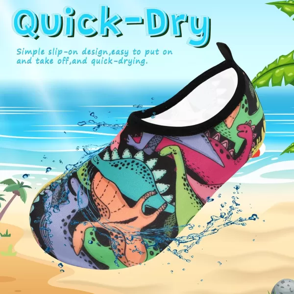 VIFUUR Kids Water Shoes Girls Boys Quick Dry Aqua Socks for Beach Swim Outdoor Sports