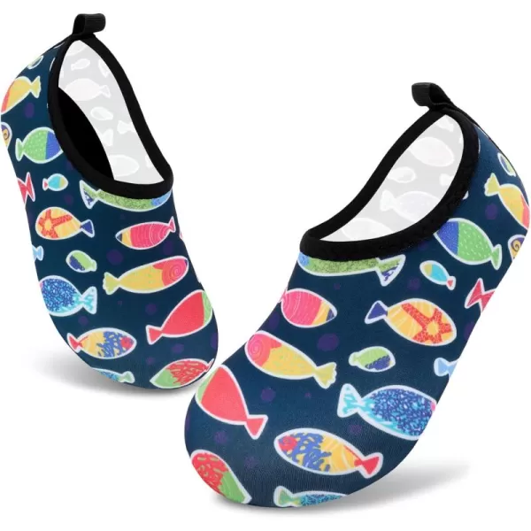 VIFUUR Kids Water Shoes Girls Boys Quick Dry Aqua Socks for Beach Swim Outdoor Sports