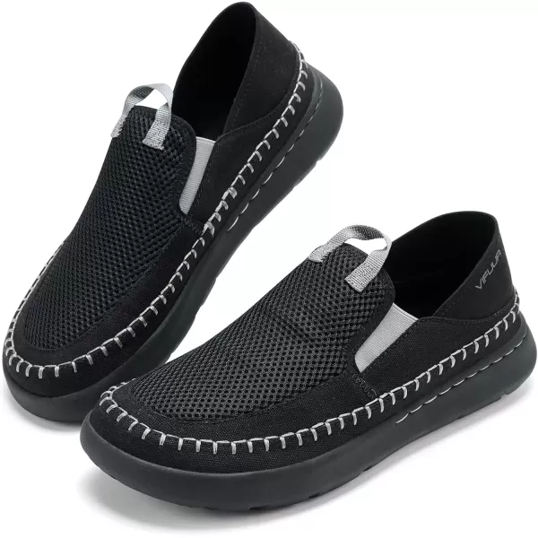 imageVIFUUR Mens Slip on Shoes Casual Comfortable Loafer Shoes SneakerBlack