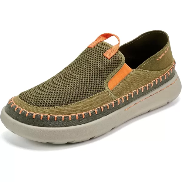 imageVIFUUR Mens Slip on Shoes Casual Comfortable Loafer Shoes SneakerGreenorange