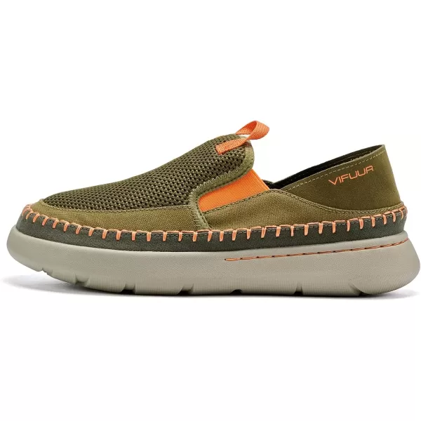 imageVIFUUR Mens Slip on Shoes Casual Comfortable Loafer Shoes SneakerGreenorange