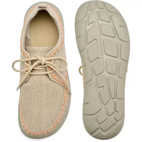 imageVIFUUR Walking Shoes for Men Extra Wide Lightweight Breathable Casual SneakersBeige