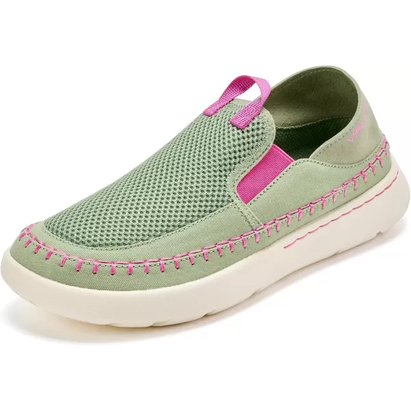 imageVIFUUR Womens Slip on Shoes Casual Comfortable Loafer Shoes SneakerGreenpink